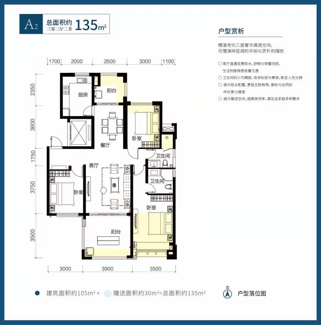 绿中海A2户型-135㎡